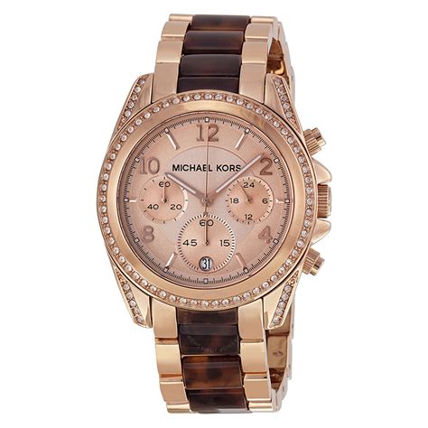 michael kors watches ladies rose gold blair watch|rose gold mk watch women's.